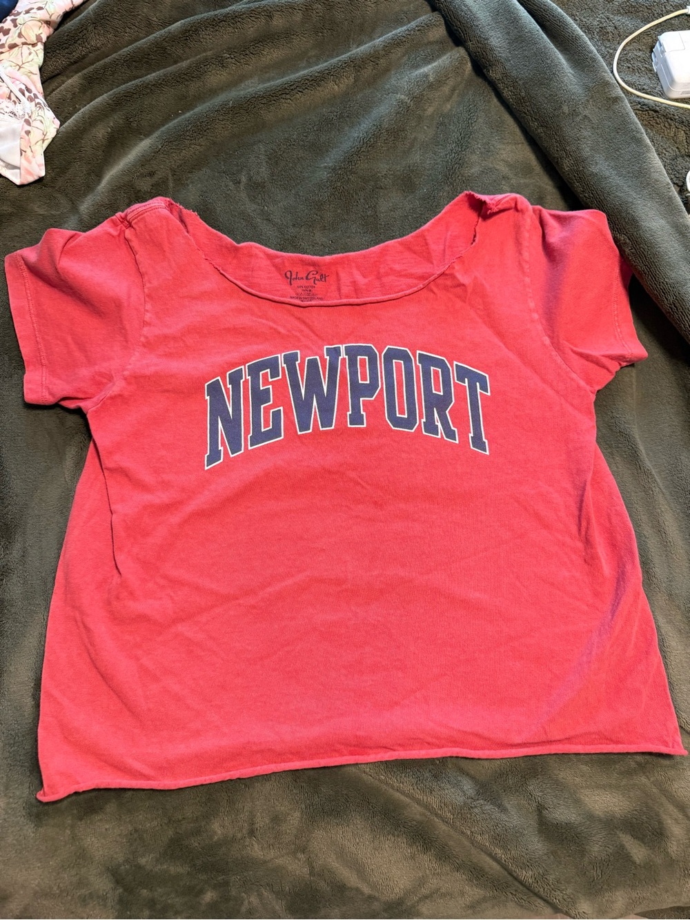 Brandy Melville Red NEWPORT Graphic Tee